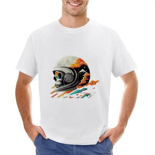 T-shirt crâne astronaute homme confortable pour exprimer son style unique