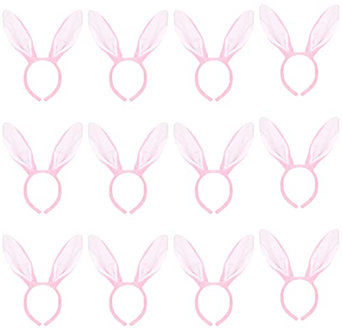 Oreilles de lapin de Pâques sur bandeau rose pour la chasse aux œufs et activités de printemps