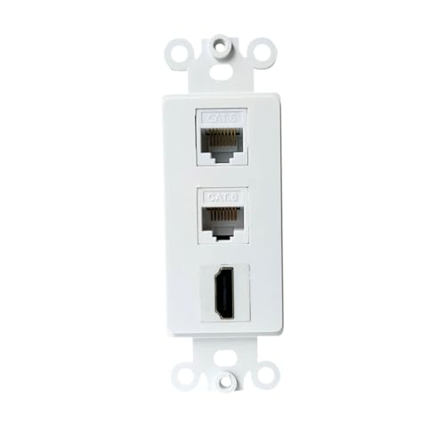 HDMI & Ethernet Wall Plate for 4K/8K HDTVs