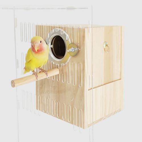 Caixas de pássaros para nidificação - Casa de pássaros de para gaiola com poleiro | Acessórios para