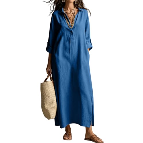Robe ample decontractee en lin pour rester fraiche et chic tout l'ete