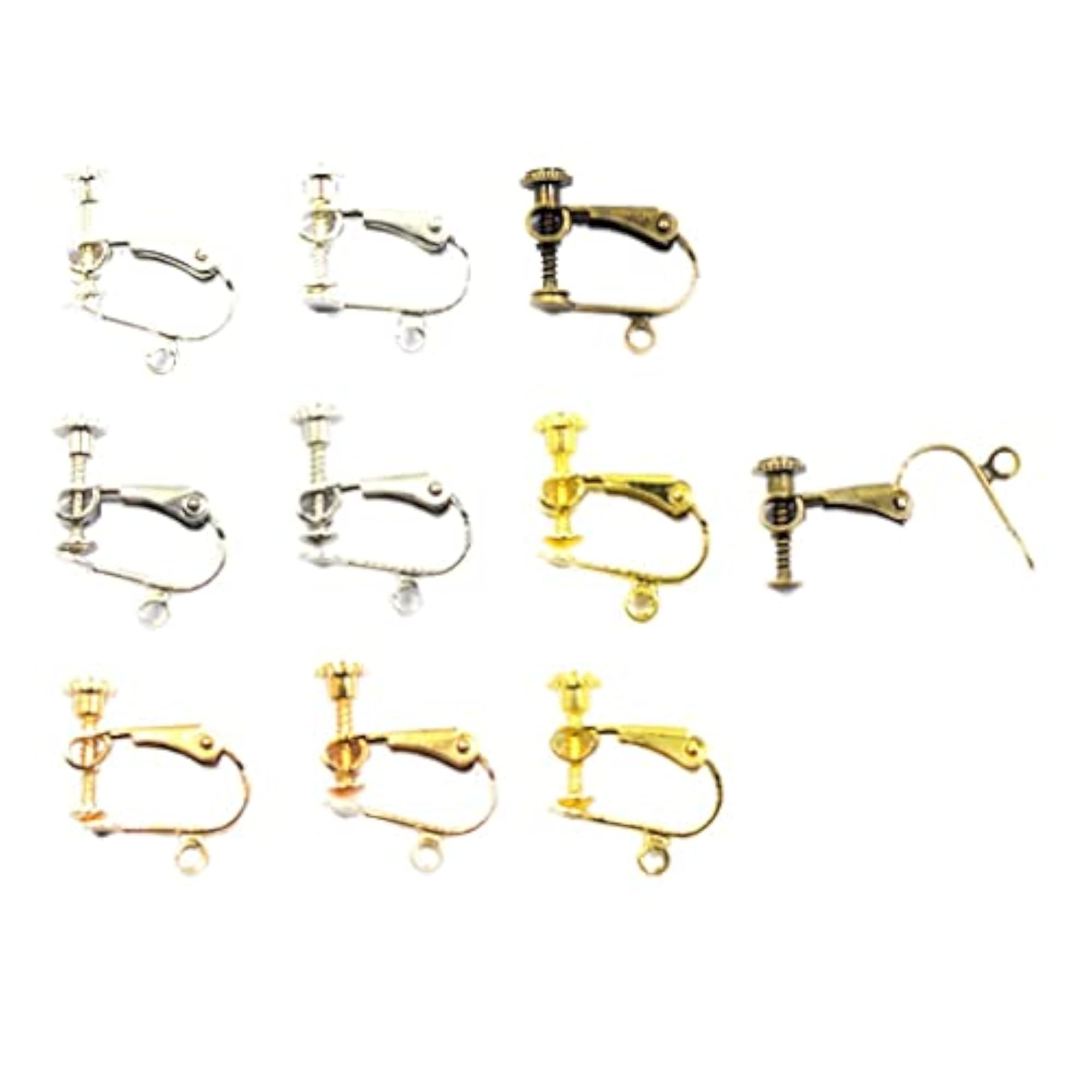 10 Pieces Clip-on Earring Converter with Easy Open Loop for DIY Earrings