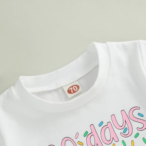 Canis Kids Toddler Little Boys Girls 100 Days of School T-Shirt 100 Days Sprinkled by Donut Celebration Student Shirt3