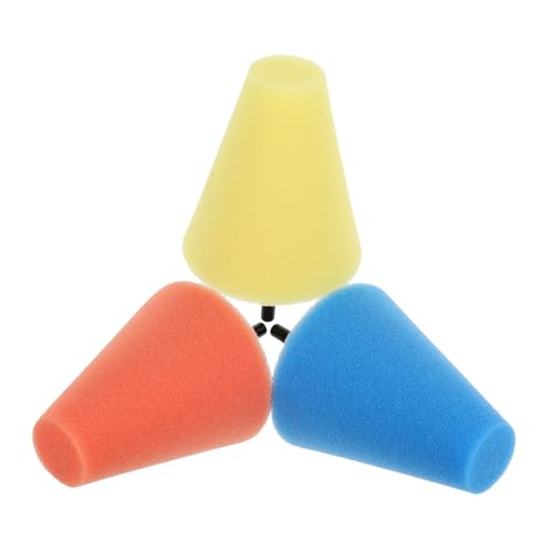 PRETYZOOM 5 Set Tamponi Lucidanti Cono Per Ruote Auto Spugne Polishing Resistente E Durevole Compatibili Con Trapani Elettrici Per Lucidatura Cera E Sigillatura Vernice Design 3 Pezzi * 5