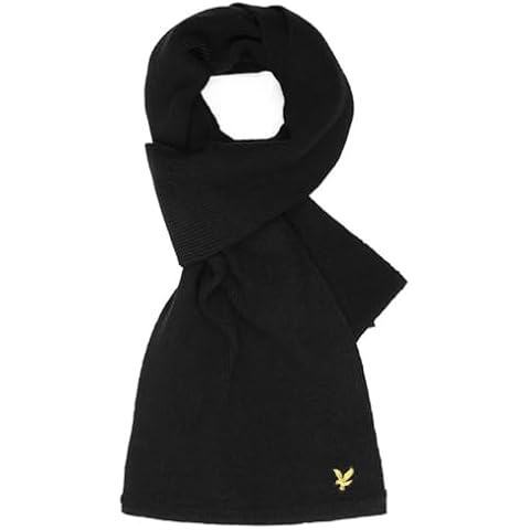 Lyle & Scott Ribbed Scarf in True Black Cover
