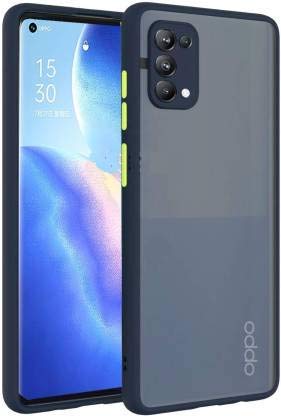 Mobyro Smoke Case for Oppo Reno 5 Pro Back Case Cover Transparent Ultra Hybrid Soft Bumper Case Cover for Oppo Reno 5 Pro [Raised Edges Smoked Back] Blue