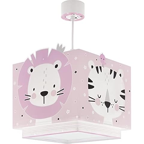 Dalber Lámpara Infantil De Techo Baby Jungle Jungla Rosa Oso León Tigre Conejo Cover