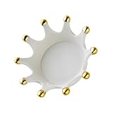 Ciieeo Chandelier Couronne Céramique Doré Bordure, Ornement Couronne en Céramique, Déc...