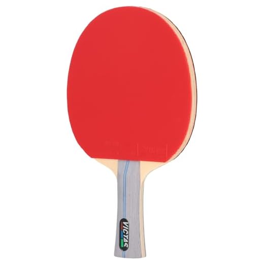 VICTAS 328044 Table Tennis Racket, Rubber Bonded V-Wood, FL (Flare), VJ> Next, 1.8, Red, 1 Black, Paste Processed, Beginners, New Employees