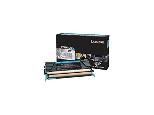 Toner cyan original Lexmark X748H1CG pour vos rapports de bureau quotidiens