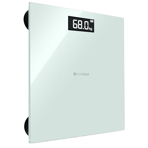 Silvergear® Balance Pese Personne Parlant | Balance Connectée Impédancemètre 4 Langues | Balance Pese Personne Impedancemetre avec Fonction Vocale et...