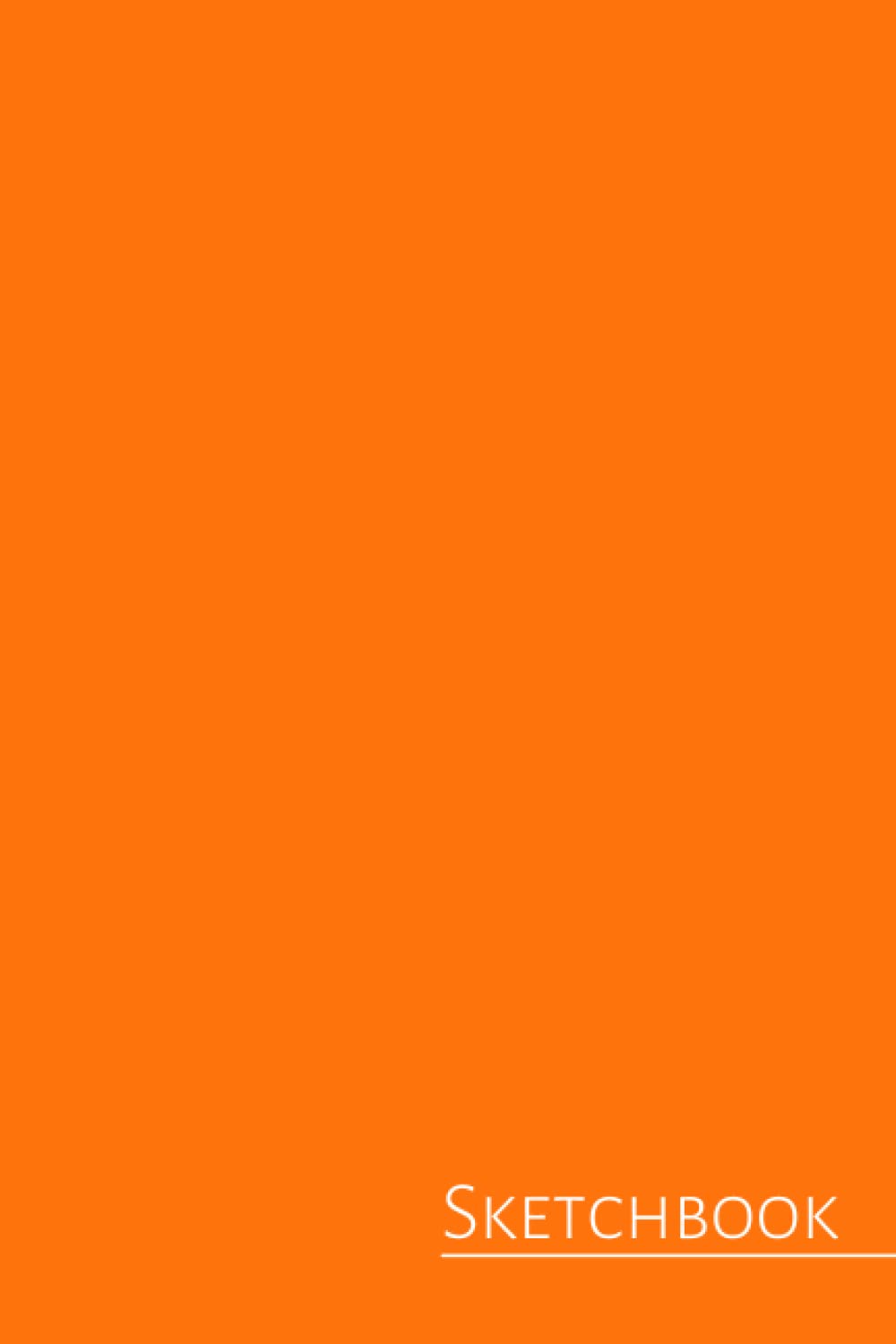 Orange Art Sketch Book: Sketch Pad Journal for Drawing, Sketching, and Doodling, 6x9, 100 + Plain Blank Paper Sketchbook