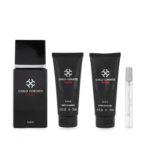 La Mejor Selección de Carlo Corinto Live comprados en linea. 32 SET CARLO CORINTO ROUGE 4PZS 100ML EDT SPRAY/BODY SHAMPOO 75ML/ AFTER SHAVE 75ML /10ML EDT SPRAY