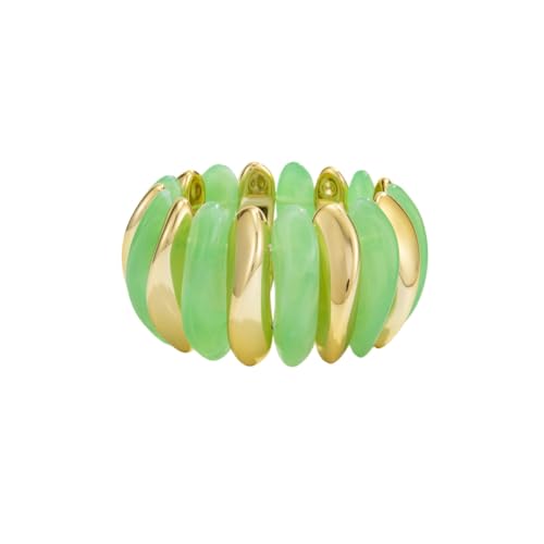 Image of MIFYNN Acrylic Chunky Bangle Bracelets for Women Stackable Stretch Resin Bracelet Minimalist Colorful Bangle Vintage Boho Chic Wristband Jewelry for Women