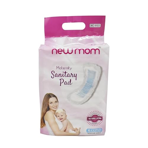 Newmom Disposable Maternity pads - Maxi, Pack of 5 * 3 | For Heavy Bleeding Post Delivery | Super Absorbent and Leak Proof | Soft and Non-irritating | For Extra Heavy Flow and Urine Incontinence