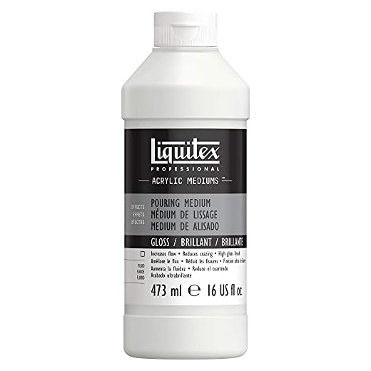 Liquitex Professional Aditivos - Médium de Efectos Pouring Medium, Medium de Alisado, Para Técnica de Vertido con Pintura Acrílica, Aumenta el Flujo, 473ML, Acabado Brillante