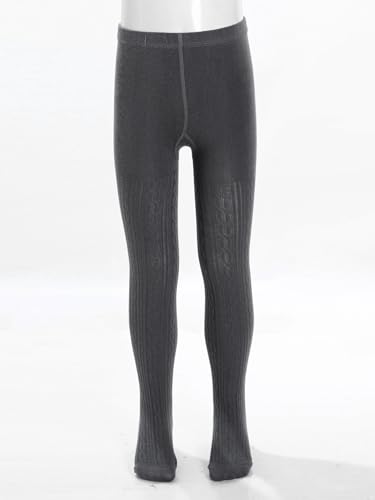 TiaoBug Kids Girls Seamless Cable Knit Pantyhose Footed Leggings Stockings Ballet Dance Tights Pants Yoga Trousers4