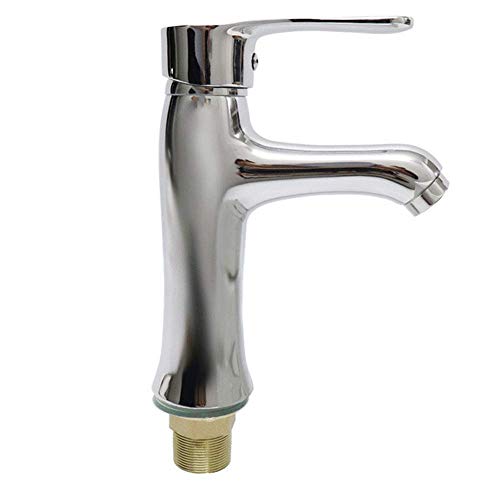 Waschbeckenmischer Multifunktions-Rom-Griff Einloch-Chrom-Bad-Sockelhahn aus poliertem Chrom Edelstahl-Heiß- und Kaltmischventil Wasserspüle