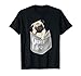 Love Pugs, Camiseta de bolsillo para cachorros, diseño gráfico de mascotas Camiseta