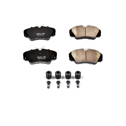 Image of PowerStop Front Brake Pads for Cadillac Catera 1997-01 - Z17 Ceramic Brake Pads with Installation Hardware, 17-720