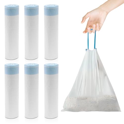 Sporgo 90 Sacchetti per la Spazzatura Con Maniglia: Autopulenti per Gatti, 45 x 50 cm, per Lettiera, Resistenti Con Cordoncino