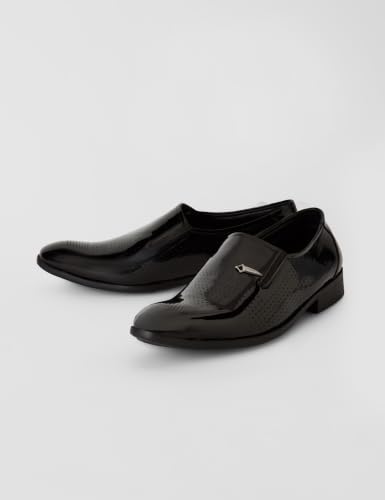Image of Centrino Mens 9563 Centrino Men Glossy Formal Shoes |Slip-On Design with Cushioned Insole for Comfort |Craftsmanship for All-Day Elegance 9563-2