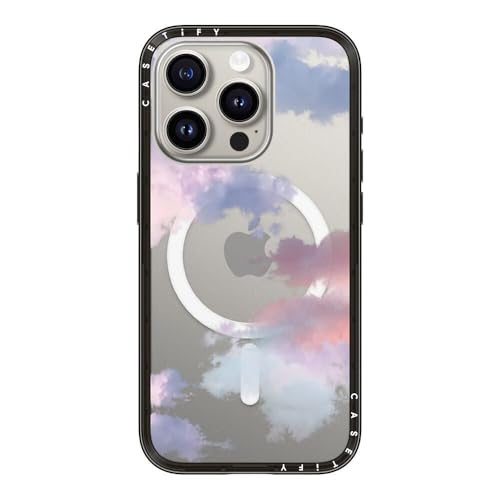 CASETiFY �R���p�N�g iPhone 15 Pro �P�[�X [MagSafe�Ή�/���^ �y��/�ϏՌ�] - Clouds - �u���b�N