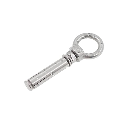 Image of Shoulder Eye Bolts,TTZEZE Heavy Duty Eyebolts,304 Stainless Steel Wall Concrete Anchors Screw Expansion Screw Bolts Eye Hooks Fastener for Ceiling Concrete Masonry 5 Pack M12*80