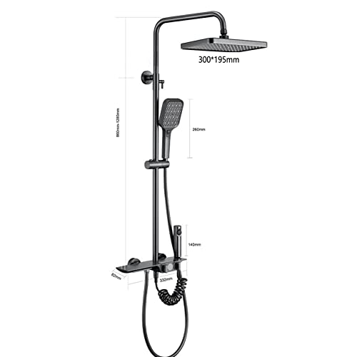 Ensemble de douche affichage température et cascade de baignoire luxe - 8