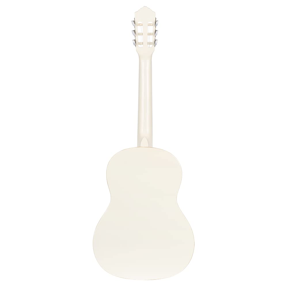 Ortega Guitars Guitarra Clásica Family Series 4/4 con Funda Slim Neck, Blanco, R121SNWH