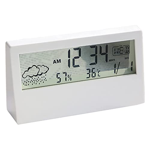 置き時計 めざまし時計 目覚まし時計 デジタル LED数字表示 温度湿度計 カレンダー 日付 設定が簡単 ホーム 卓上 寝室 事務所 オフィス 部屋 寝室用 新築祝い 贈り物