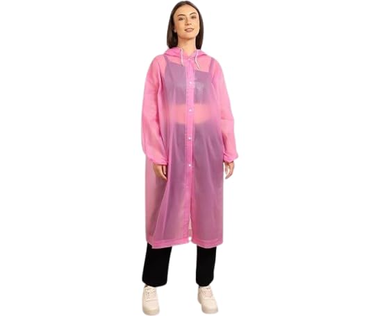 VIKAS ENTERPRISE Eco-Friendly EVA Poncho Raincoat for Men & Women, Lightweight Waterproof Coat Hood, Adjustable Drawstring, Button Closure Reusable & Durable Outdoor Rainwear-image-12
