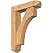 Ekena Millwork BKT0604X22X30WTL03SWR Westlake Arts and Crafts Smooth Bracket w/Offset Brace, Western Red Cedar
