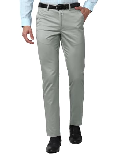 Image of EYEBOGLER Mens Regular Fit Solid Formal Pant