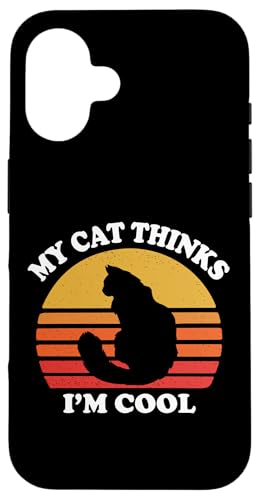 Funny Retro Vintage Cat Thinks Im Cool Ragdoll Cat Lover �X�}�z�P�[�X iPhone 16 �p