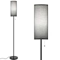 Coucrek Floor Lamp for Living Room, 3 Color Temperature Modern Standing Lamps, Minimalist Floor Lights for Bedroom, Office, Reading,Black