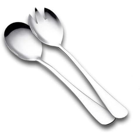 Stylish Stainless Steel Salad Servers Set Cover