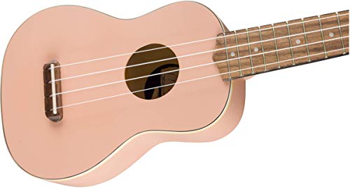 Fender Venice Ukulélé soprano touche noyer rose coquille - Les Beatles, Paul McCartney, John Lennon, RIngo Starr, George Harrison Fender Venice Ukulélé soprano touche noyer rose coquille – Image 6