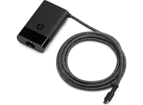 HP 65W USB-C Charger - for HP Spectre X360, Spectre, Elitebook X360, Elitebook, Chromebook, ProBook Elite x2, with UK Power Cable