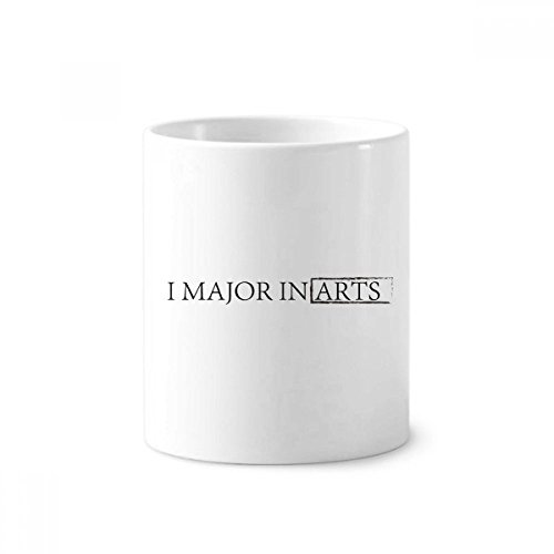 Diplômée en arts céramique blanche tasse porte-brosse à dents pen cadeau