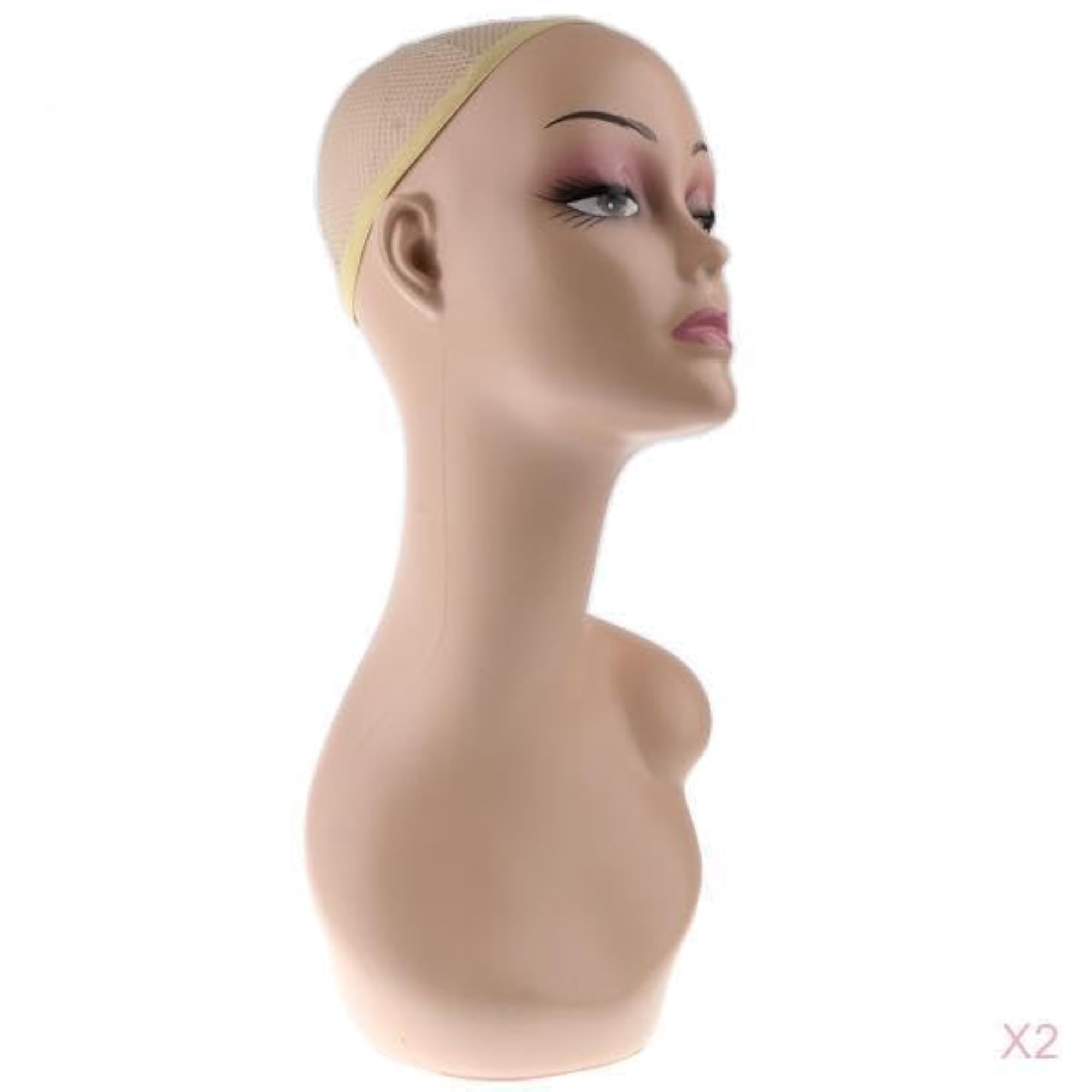 ABS Female Wig Mannequin Head Hairpiece Display Bust Stand
