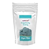 Dekozauber24 Kuvertüre Drops, hellblau, 500g, mit weisse Schokolade Geschmack, Deco Melts Chips mikrowellengeeignet, für Cake Pops, Torten, Kuchen, Drip oder Glasur