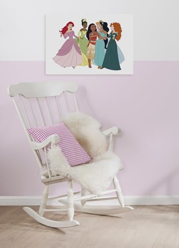 Cuadro de Princesas Disney de 60x40 cm, lienzo infantil con bastidor multicolor 6