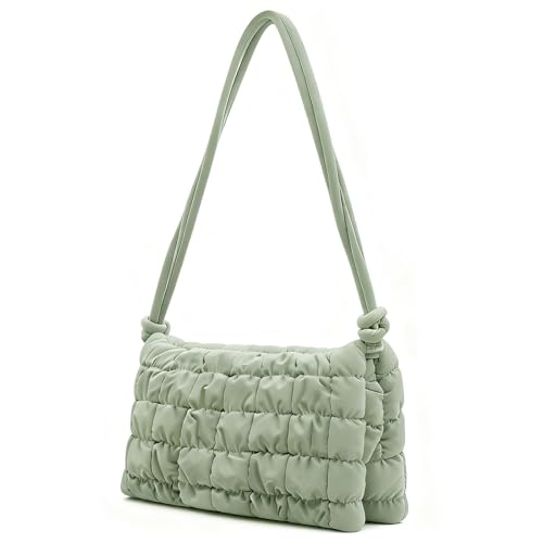 Image of NAARIAN Shoulder Bag for Women, Small Puffer Crescent Hobo Bag, Trendy Waterproof Clutch with Magnetic Closure | Trendy