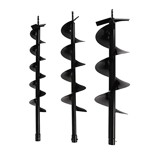 1250W Petrol Gas Powered Post Hole Digger With 43Cc 2-Stroke Gasoline Engine Earth Auger With 8 Inch Spiral Drills, Heavy Duty Hole Digger Power Head Post Hole Digger And Auger Petrol Drill Bit #TOP4