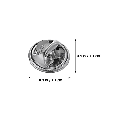 HEMOTON 150 works Butterfly Clutch Tie Tacks Pin Back Replacement with Blank Pins for Craft Making, Silver - Image 3
