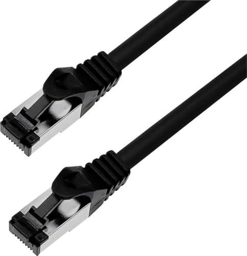 Câble réseau RJ45 CAT 8.1 S/FTP 20 m doté d'une structure premium sans halogène noir