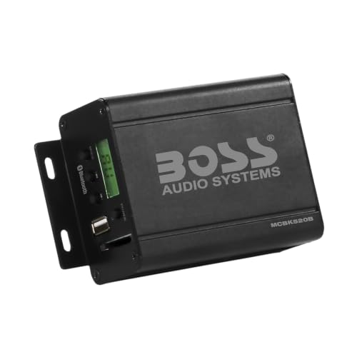 BOSS Audio Systems MCBK520B 3 Inch Motorcycle Speakers, Bluetooth Amplifier