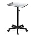 Premium Aluminum Instrument Salon Tray Tattoo Rolling Tray Station-Silver