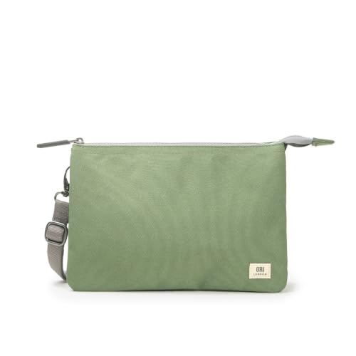 Image of ORI LONDON Crossbody Bag - XL Slim, Chunky Zip, Removable & Adjustable Strap, & 3 Compartments - Carnaby